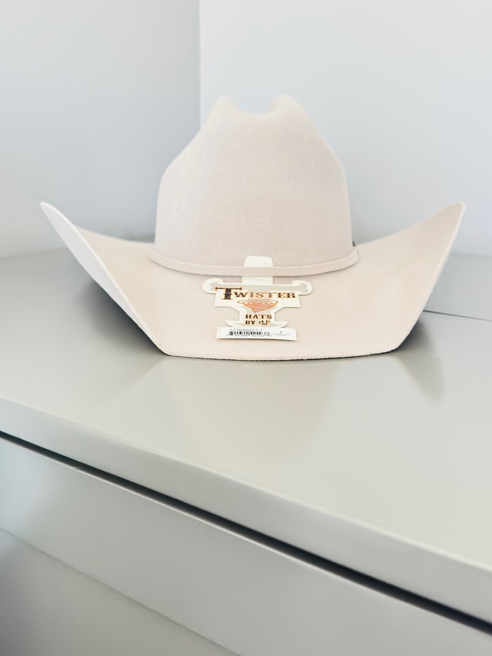 Twister Felt Cowboy Hat in Light Gray